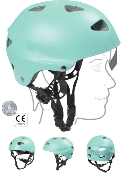 Turkuaz Çocuk Kaskı Spor Koruyucu Kask Siyah Mor Dirseklik Donanım Seti Bisiklet Scooter Paten fiyatları