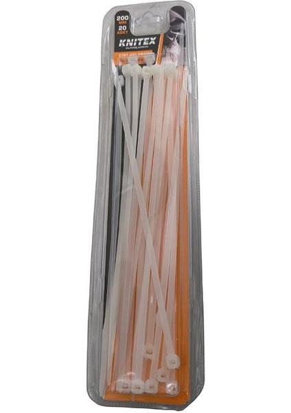 Beyaz Cırt Kelepçe 20 cm - Plastik Kelepçe 20 cm