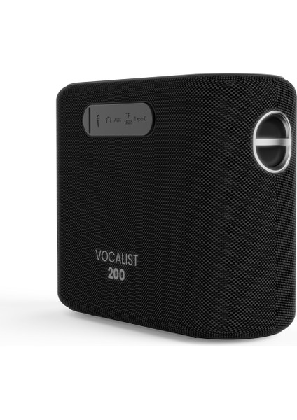 Vocalist 200 Bluetooth 5.0 100W Rgb Aydınlatmalı Bt/aux/usb/sd Kart Girişli Mikrofonlu Taşınabilir Karaoke Sistemi Kablosuz Hoparlör Siyah