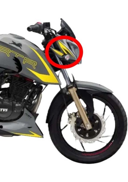 Tvs Apache Rtr200 2019-2022 Sağ Ön Far Yanı Kafa Siperlik Grenajı Füme-Gri A