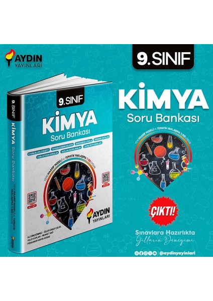 9. Sınıf Kimya Konu Özetli Soru Bankası Aydın Yayınları (2024-2025)