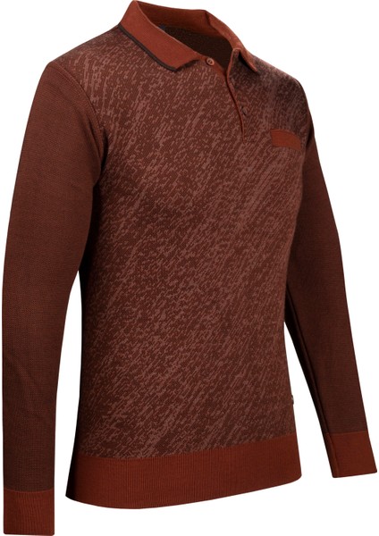 Erkek Battal Polo Yaka Triko Kazak Desenli Kol ve Bel Lastikli Çelik Örgü Klasik Kalıp - 5012FB fiyatları