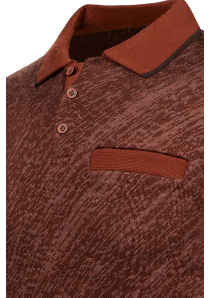 Erkek Battal Polo Yaka Triko Kazak Desenli Kol ve Bel Lastikli Çelik Örgü Klasik Kalıp - 5012FB modelleri