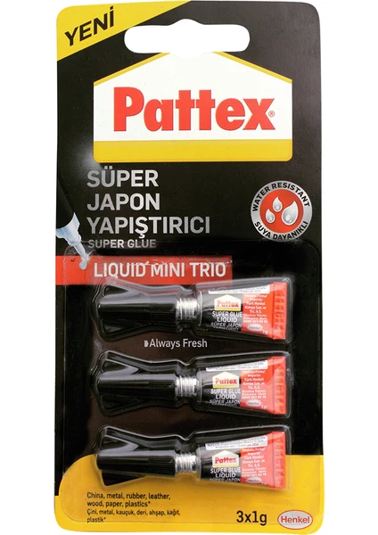 Süper Japon Yapıştırıcı 3x1 gr