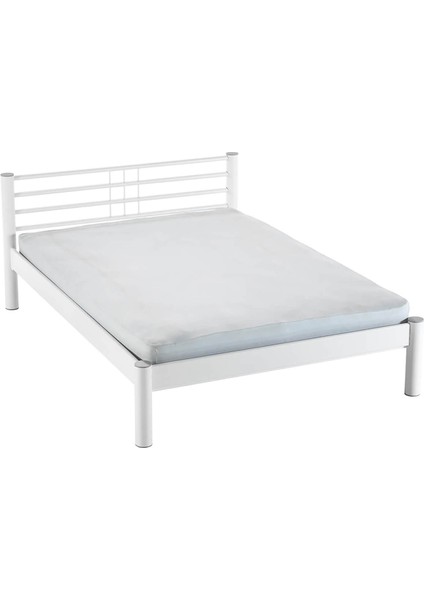 Allegro Çift Kişilik Ferforje Metal Karyola - Beyaz fırsatları