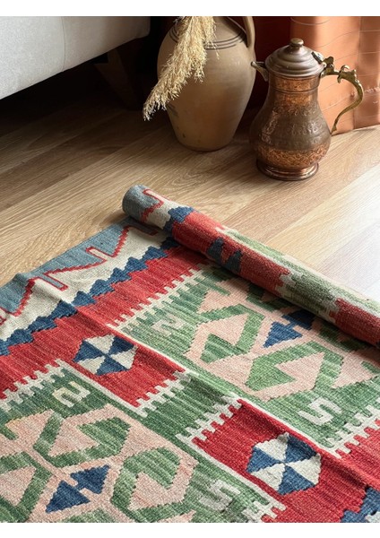 78X118 cm El Dokuma Yıkanabilir Vintage Kilim Boho Stili Ev Dekoru