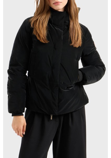 Logolu Slim Fit Şişme Mont Bayan Mont 6DYB43 YN6YZ 1200