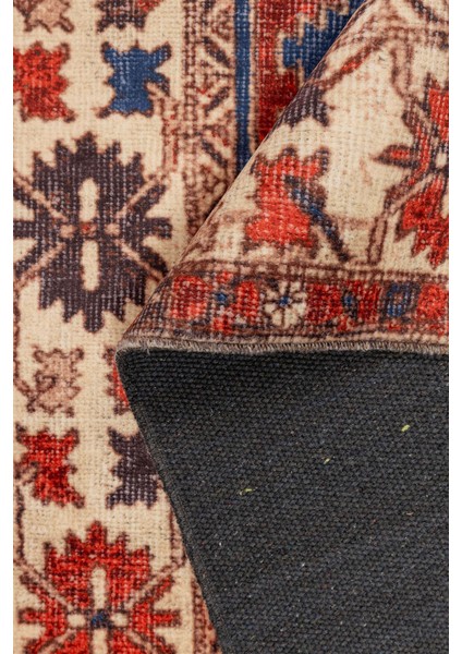 Fuga Yumuşak Dokulu Çok Renkli Vintage Desenli Halı Ka 46