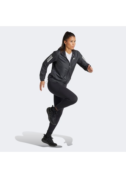Own The Run 3 Kadın Siyah Koşu Ceketi.-