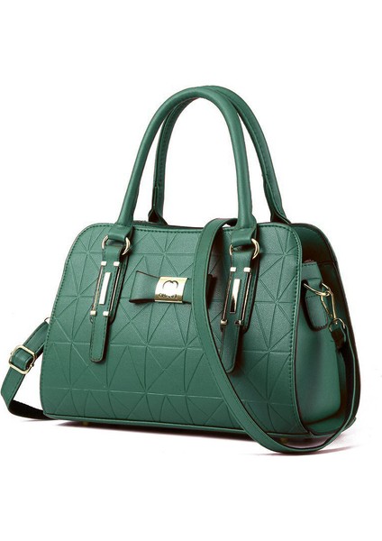 Yay Kadın Kabartmalı Büyük Kapasiteli Omuz Çantası (Yurt Dışından)