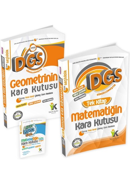 DGS Matematik Tek Kitap ve Geometrinin Kara Kutusu Konu Özetli Dijital Çözümlü Çıkmış Soru Bankası Seti