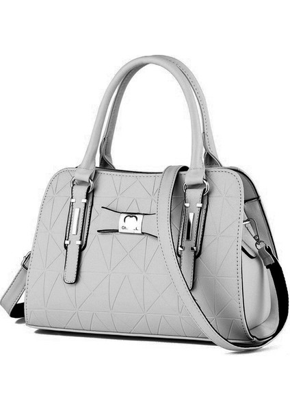Yay Kadın Kabartmalı Büyük Kapasiteli Omuz Çantası (Yurt Dışından)