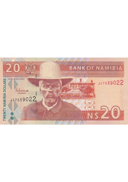 Namibia 20 Dolar 2002, P#6b, Çil, Eski Yabancı Kağıt Para