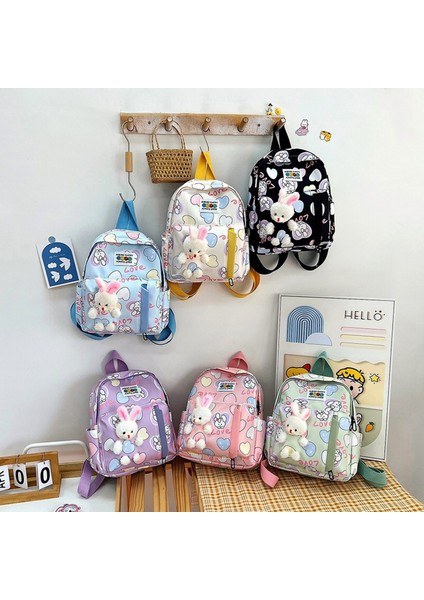 2024 Yeni Şeker Rengi Okul Çantası Tavşan Bebekli Kızlar ve Erkekler Için Anaokulu ve Ilkokul (Yurt Dışından) indirimleri