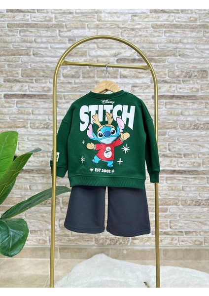 Ladin Store Yeni Sezon Kız Çocuk Baskılı Pamuklu Karakter Baskılı Sweatshirt ve Eşofman Altlı Ikili Takım