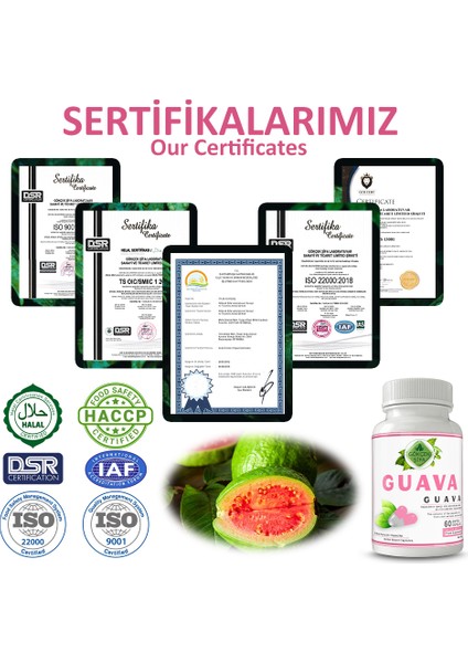 Gökçek Şifa Guava Kapsül 60 Kapsül X1000MG