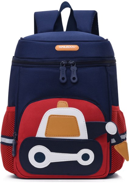 Sevimli Karikatür Araba Anaokulu Yürümeye Başlayan Çocuk Sırt Çantası Kız ve Erkek, 3-9 Yaş Arası Için Uygun, Lacivert (Yurt Dışından)