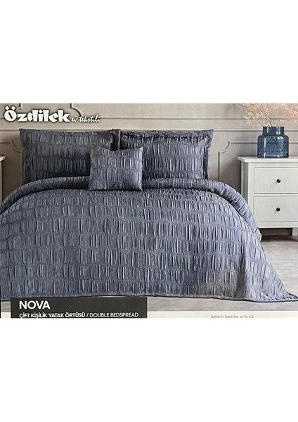 Nova Çift Kişilik Yatak Örtüsü Takımı - indigo