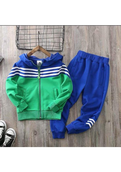 Erkek Çocuk Mavili Yeşilli Eşofman Takımı fiyatları