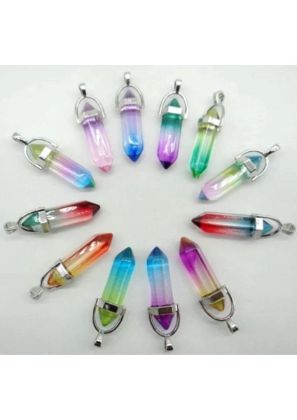 Rainbow Dogaltaş Kolye Aksesuar Şık Hediyelik Takı 1 Adet modelleri