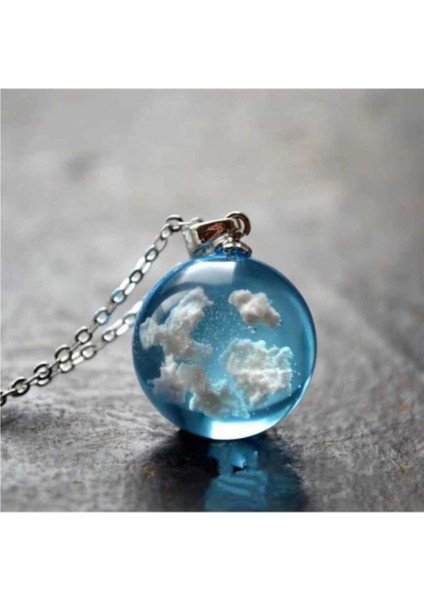 Gökyüzü Kolye Yuvarlak Küre