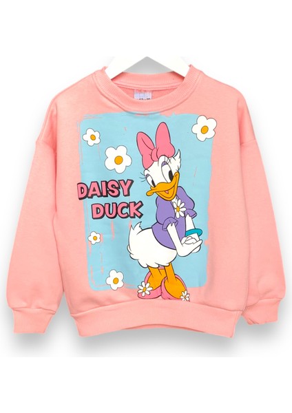 Daisy Duck Karakterli Papatya Desenli Kız Çocuk Sweatshirt Takım fiyatları