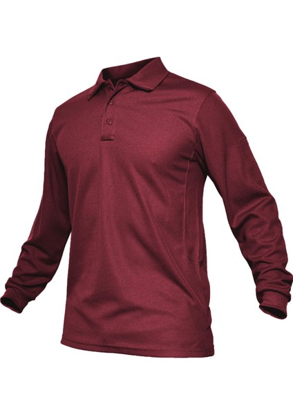 Erkek Jersey Golf Polo Gömlek Pike Performans Taktik Askeri Uzun Kollu T-Shirt