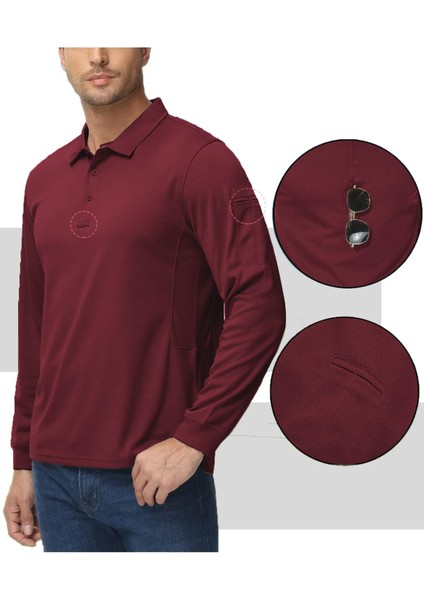 Erkek Jersey Golf Polo Gömlek Pike Performans Taktik Askeri Uzun Kollu T-Shirt
