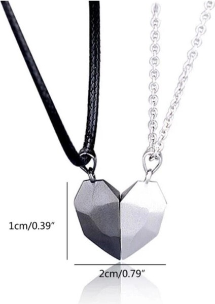 Çiftlere Özel Mıknatıslı Kolye 2li Kalpli Model indirimleri