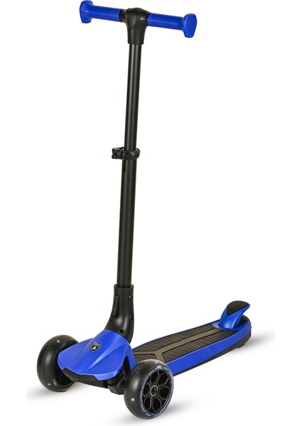 Lisanslı L3 Kolay Katlanabilir Işıklı Orta Gövde ve Işıklı Tekerlekli Çocuk Scooter Mavi
