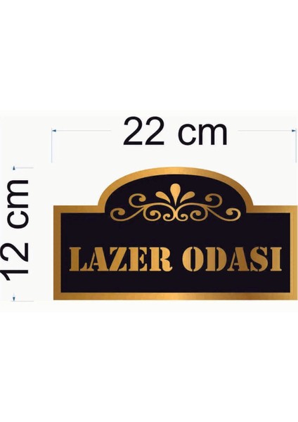 Lazer Odası Yazılı Yönlendire Levhası Gold Aynalı Pleksi Lazer Odası Yönlendirme Tabelası modelleri