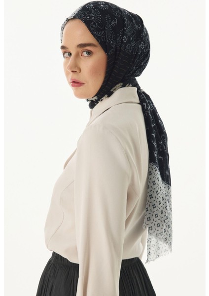 Mira Etnik Desen Vizon-Siyah Pamuklu Şal fırsatları