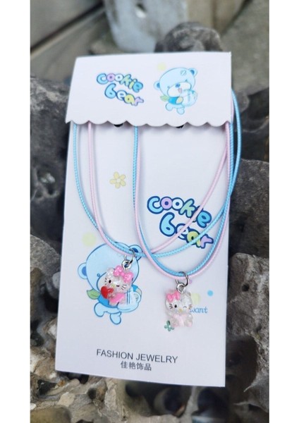 Hello Kitty Kalpli 2 Li Best Friends Bf Arkadaşlık Kolye Aksesuar Şık Takı