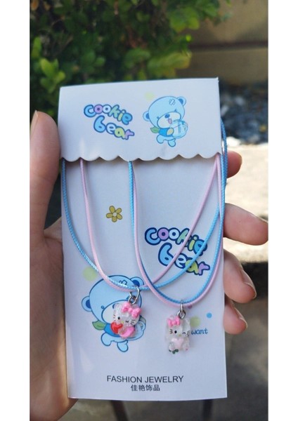 Hello Kitty Kalpli 2 Li Best Friends Bf Arkadaşlık Kolye Aksesuar Şık Takı fiyatları