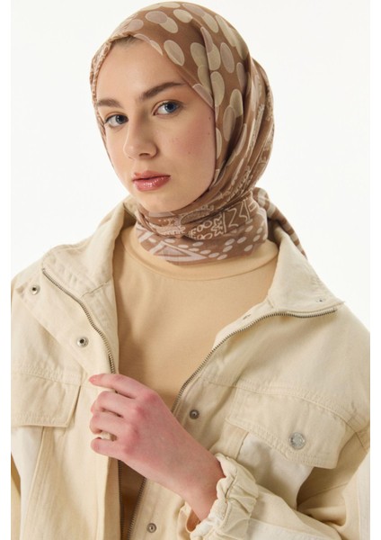 Adalie Geometrik Çiçek Desen Petrol Pamuklu Şal fırsatları