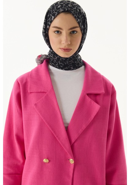 Lily Bahar Desen Şeker Pembe Pamuklu Şal