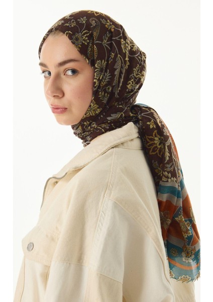 Amaya Etnik Desen Krem-Pudra Pamuklu Şal indirimleri