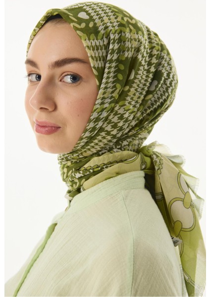 Maya Mini Kalpli Kazayağı Desen Siyah Pamuklu Şal fiyatları