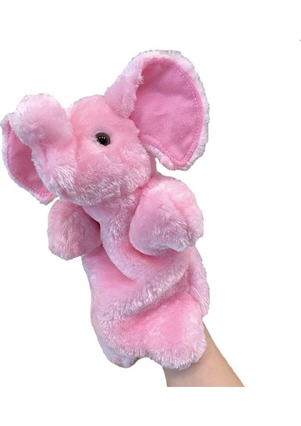 Pembe Fil Çocuk Kuklası Peluş Oyuncak Hediyesi 25CM (Yurt Dışından)