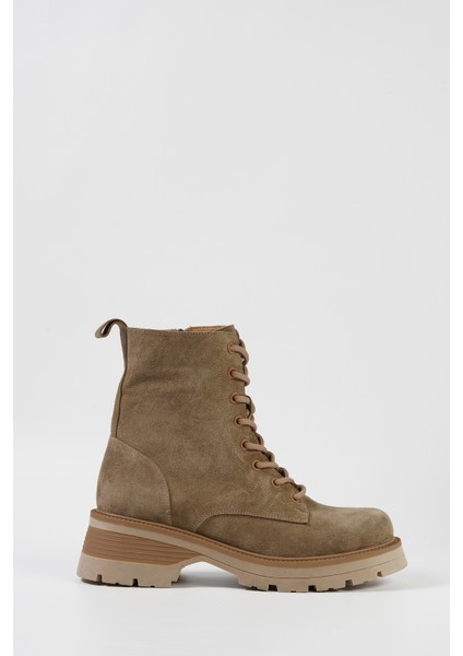 Kadın Tabacco Hakiki Süet Deri Günlük Bot