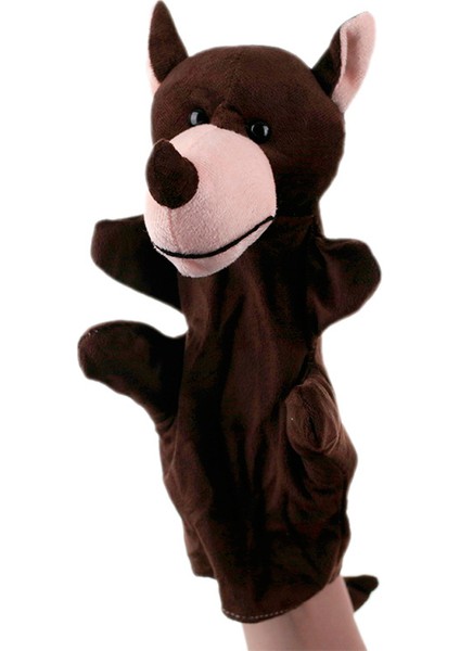 Kurt Beş Parmak Eldiven Kukla Peluş Oyuncak Çocuk Hediyesi 20CM (Yurt Dışından)