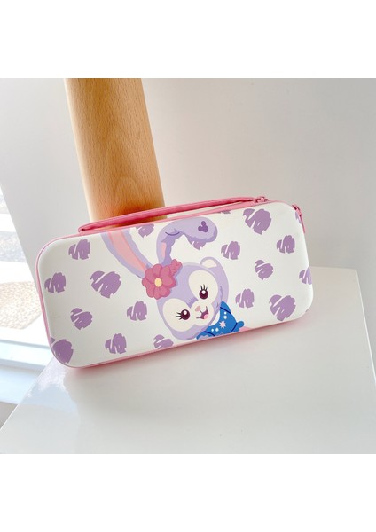 Yana Doğru Sallanan Mor Tavşan Uyumlu Nintendo Switch Karikatür Düzenleyici Çanta (Yurt Dışından)