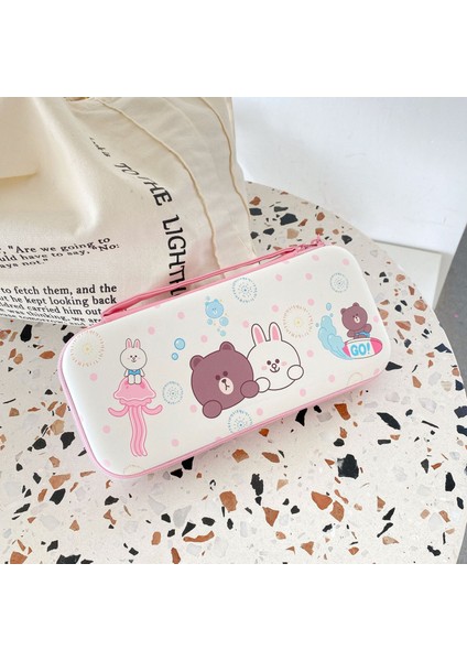 Nintendo Switch Çizgi Film Saklama Çantası ile Uyumlu Iki Yastıklı Çizgi Film (Yurt Dışından)