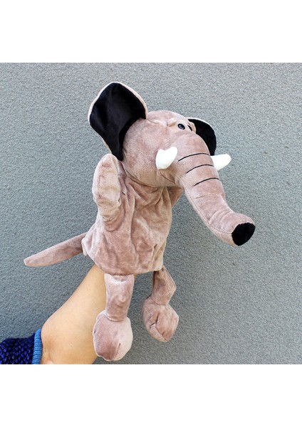 Fil Hayvan Rol-Oyun Çocuk El Kuklası Peluş Oyuncak 30CM (Yurt Dışından)