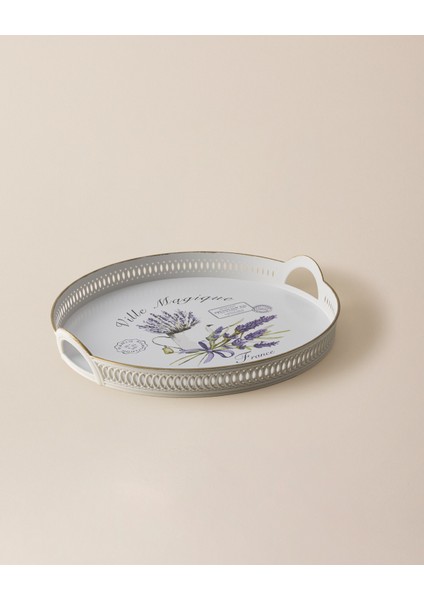 Evonna Yuvarlak Örgü Tepsi - Renkli