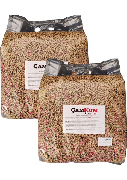 ÇamKum Star Tozsuz ve Topaklanan Doğal Kedi Kumu 7+7 Lt