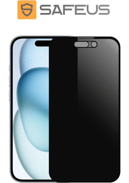 Apple iPhone 15 Plus Tam Kaplayan Hayalet Toz Filtreli Ekran Koruyucu Cam
