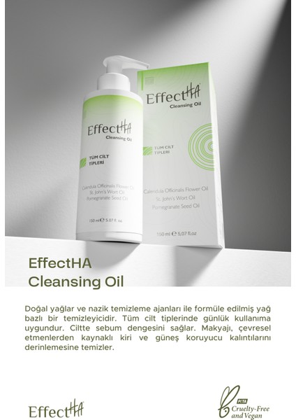 EffectHA Cleansing Oil Tüm Ciltler İçin Makyaj Temizleme Yağı 150ml