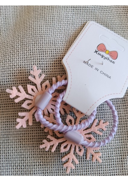 Simli Kar Tanesi Üzeri Disney Prenses Baskılı Kalp Figürlü Çiftli Çocuk Lastik Toka modelleri