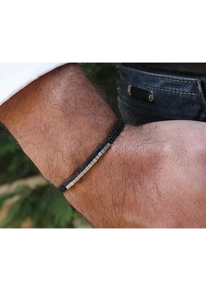 Bileklik Ayarlı bileklik Erkek bileklik siyah bileklik ip bileklik